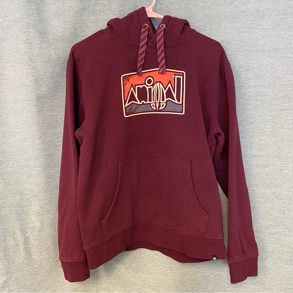 Animal Maroon Sweatshirt Hoodie Casual Wear